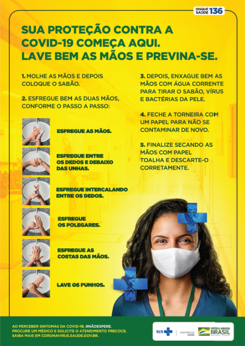 Cartaz lave as mãos Cartaz lave as mãos